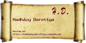 Hadházy Dorottya névjegykártya
