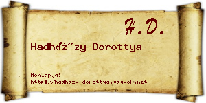 Hadházy Dorottya névjegykártya