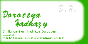 dorottya hadhazy business card